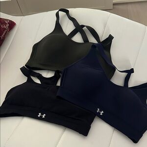 Under Armour Sports Bra Trio - Black, Navy, Olive